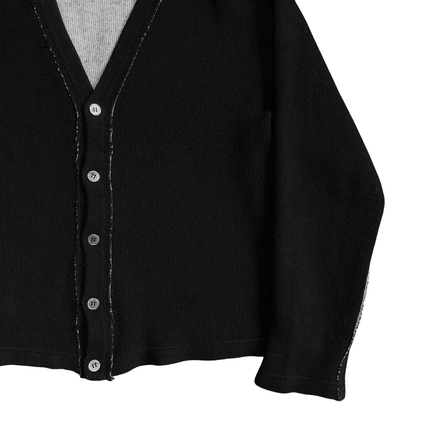 Comme des Garcons Homme Cropped Contrast Stitch Cardigan - AW04