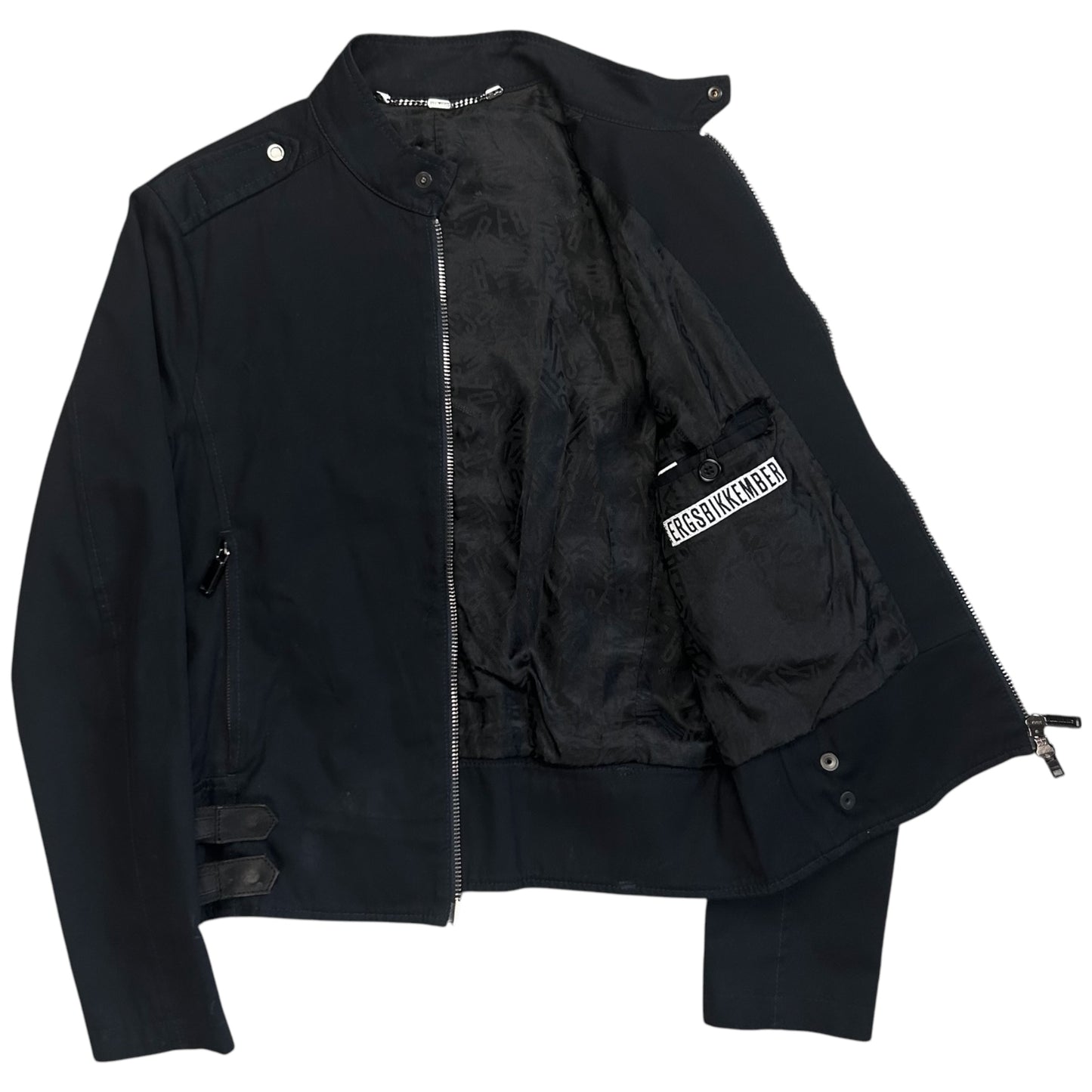 Dirk Bikkembergs Leather Belted Military Jacket