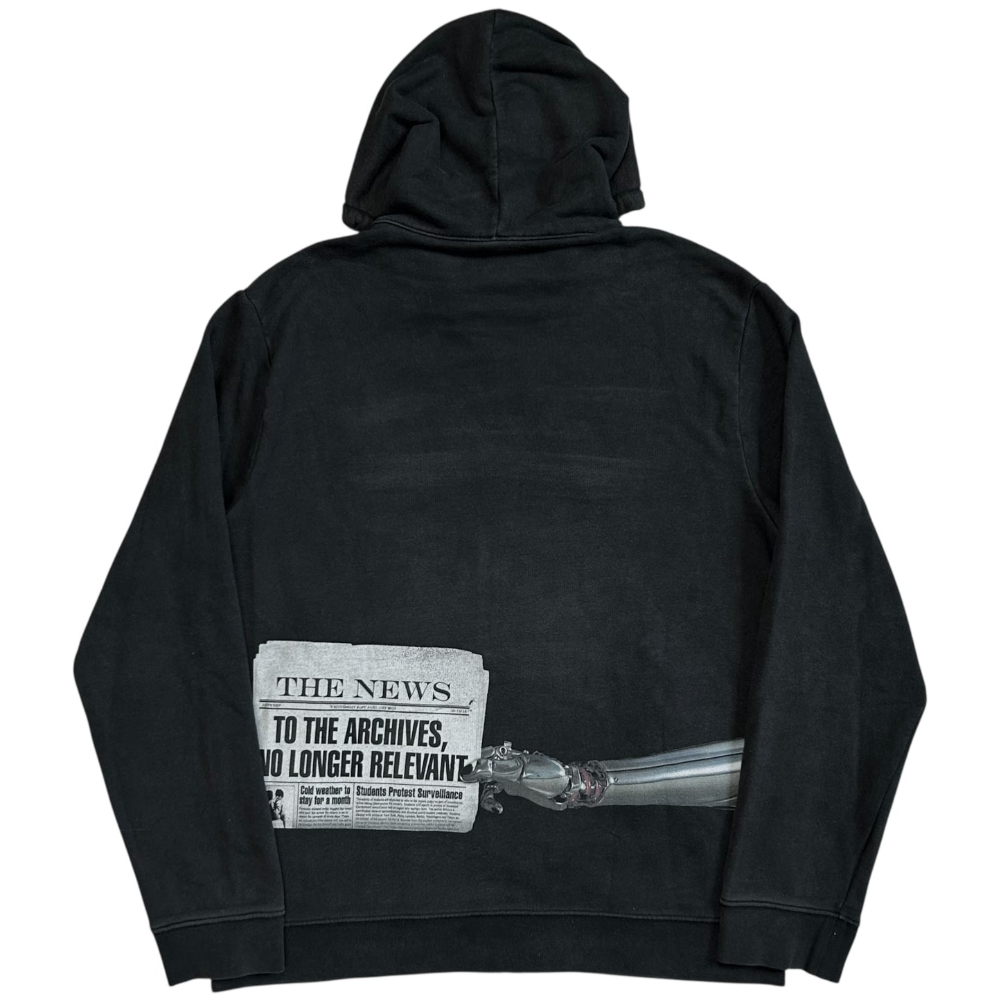 Raf Simons Newspaper RS Zip Hoodie - AW15