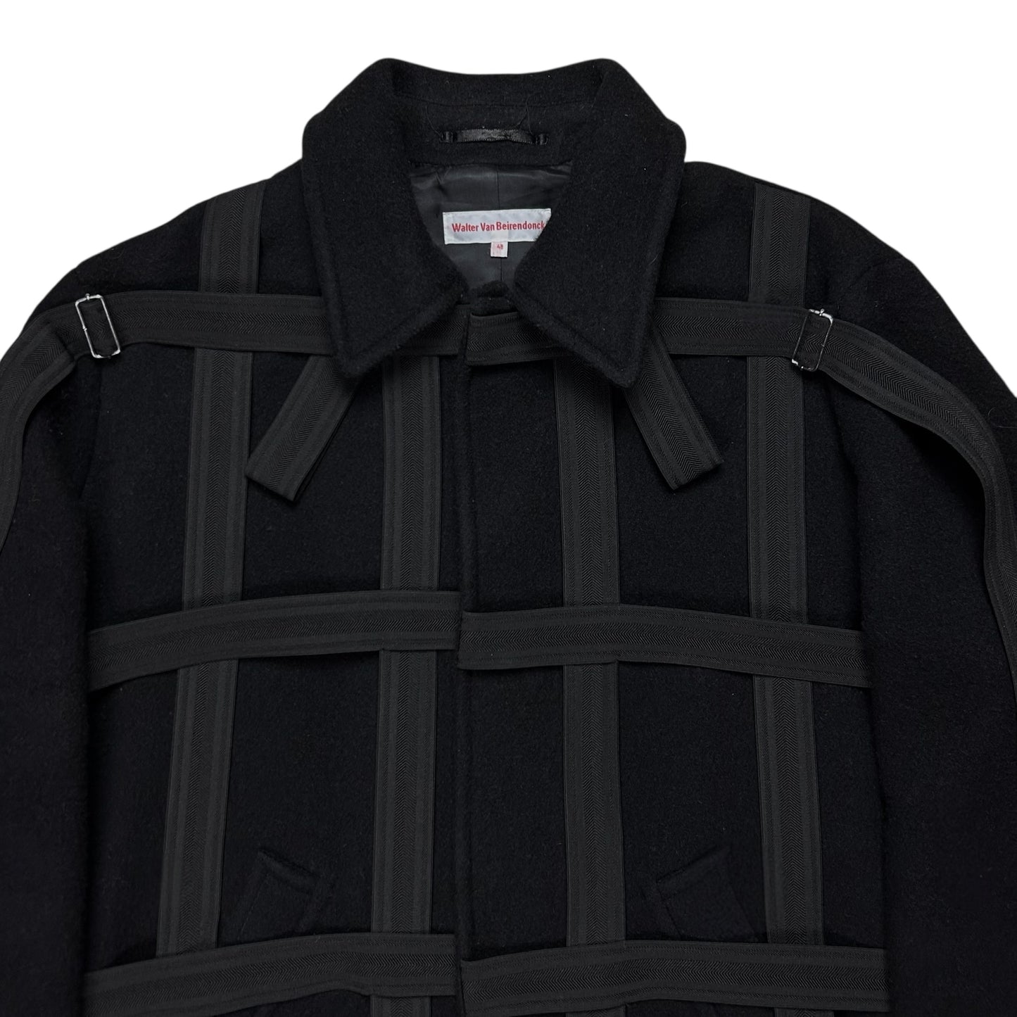 Walter Van Beirendonck Bondage Seatbelt Fur Scarf Jacket - AW19