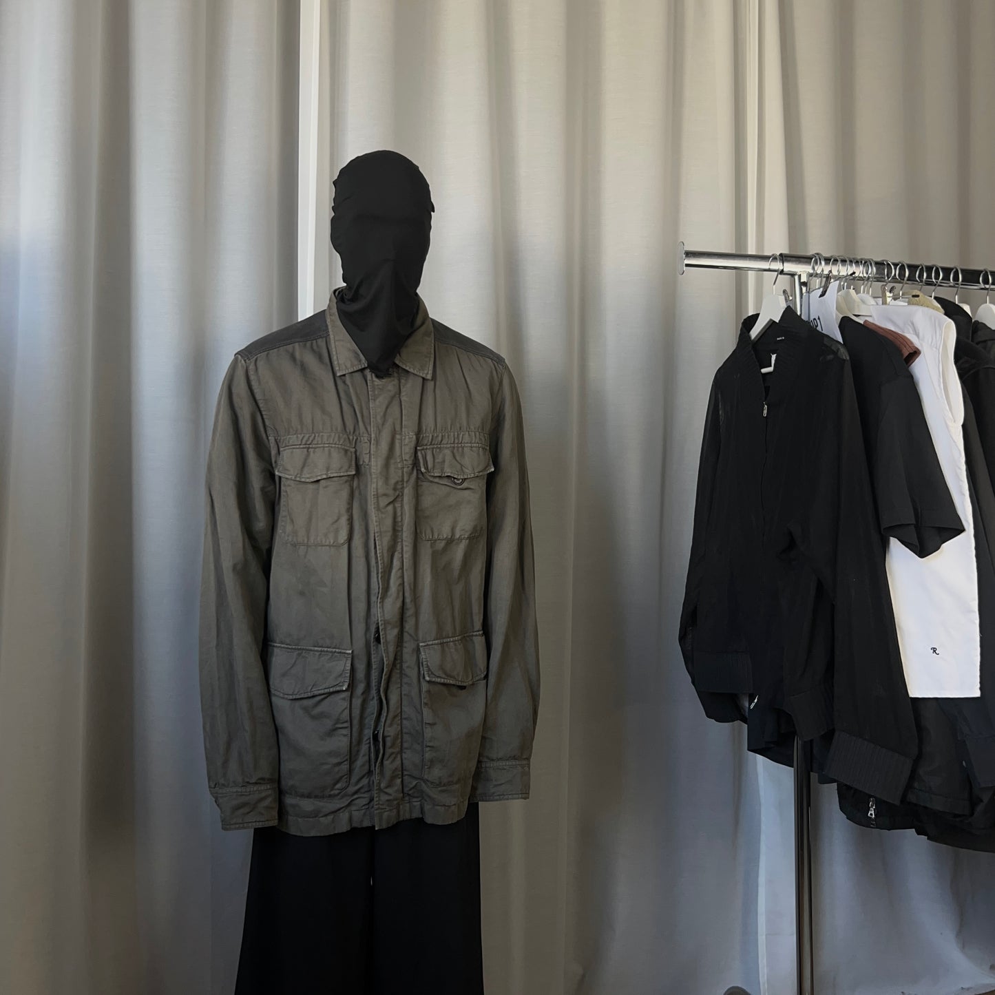 Prada Leather Panelled Field Jacket