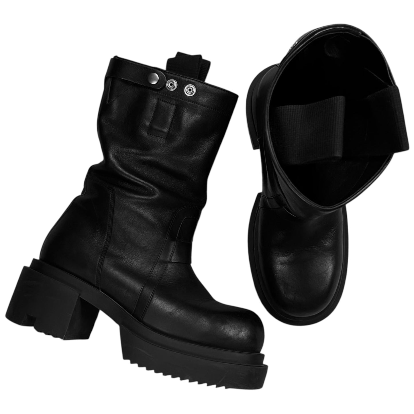 Rick Owens Bogun Pull On Snap Boots - AW24