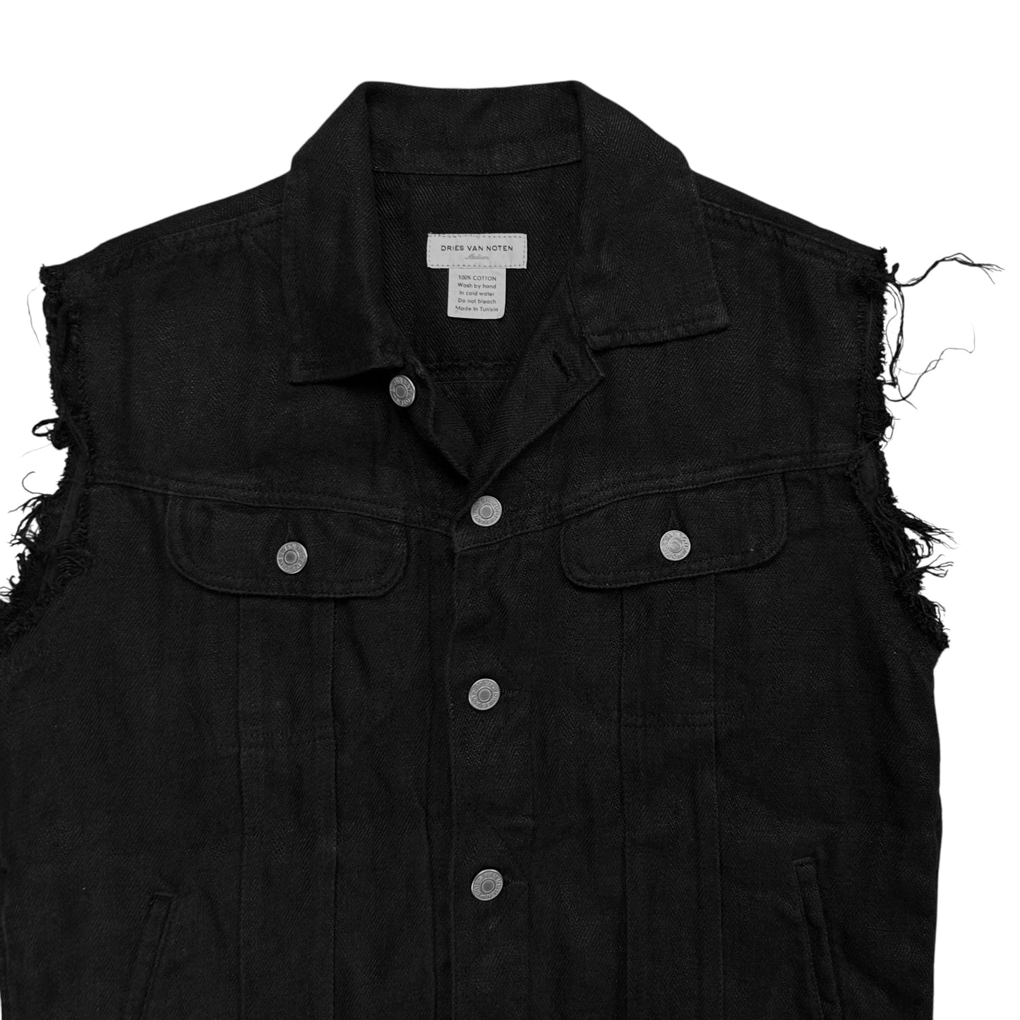Dries Van Noten Distressed Trucker Vest