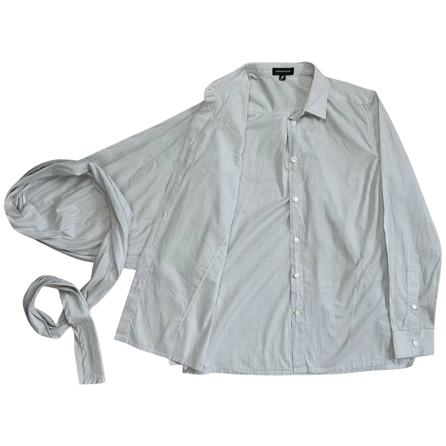 Kris Van Assche Asymmetric Wrap Layer Scarf Shirt