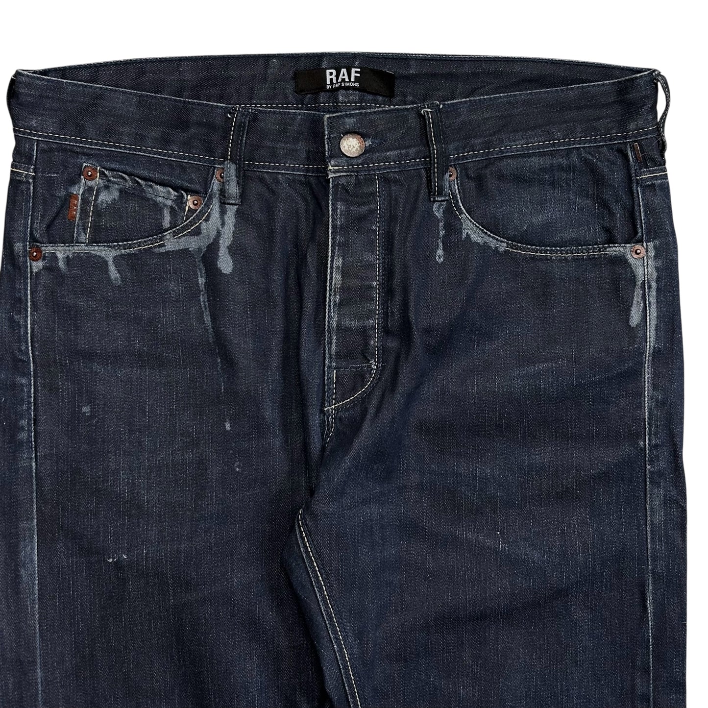 RAF by Raf Simons Drip Paint Coated Jeans