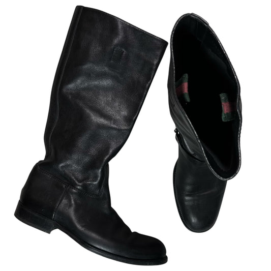 Gucci by Frida Giannini Horsebit Harness Riding Boots - AW06