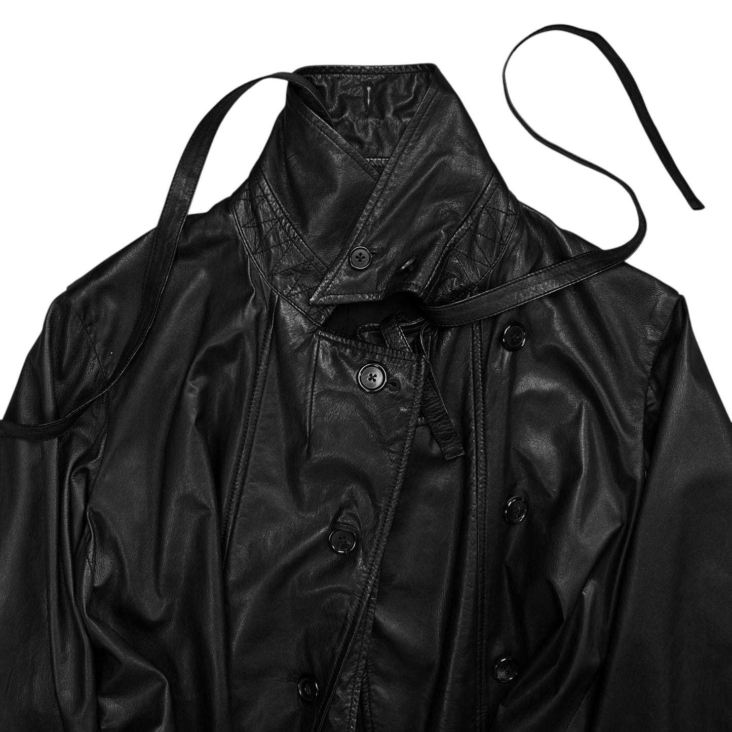 Ann Demeulemeester Bondage Multi Breasted Leather Jacket - AW10