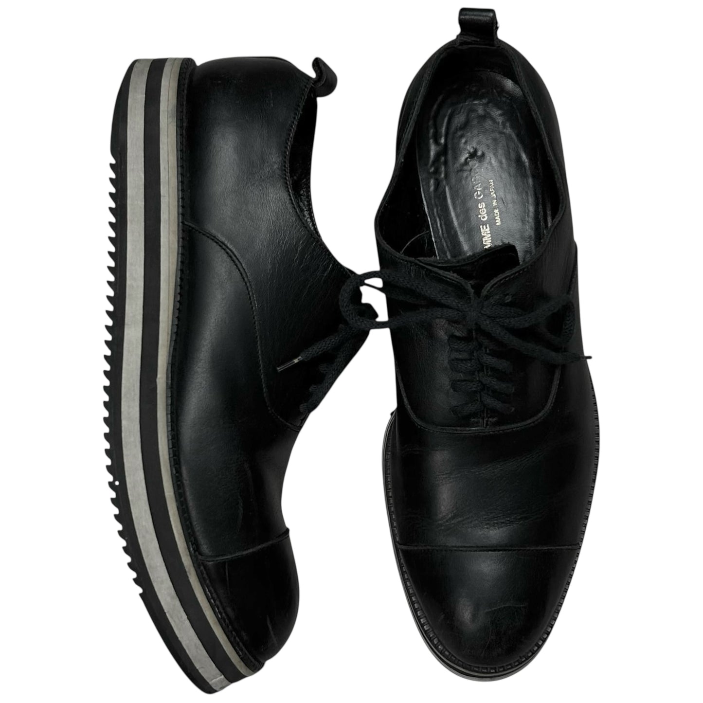 Comme des Garcons Homme Striped Platoform Derbies