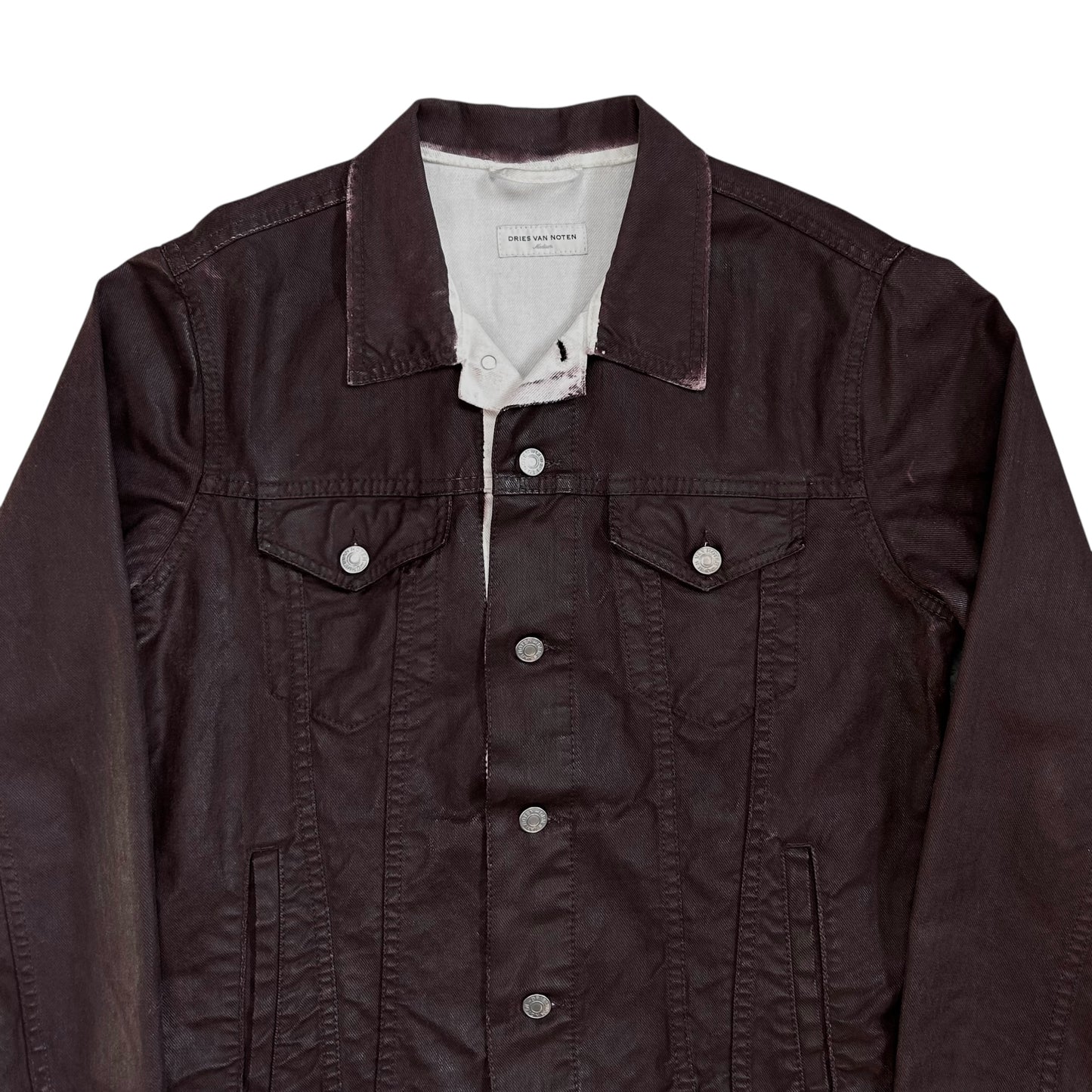 Dries Van Noten Waxed Over Dye Trucker Jacket - AW14