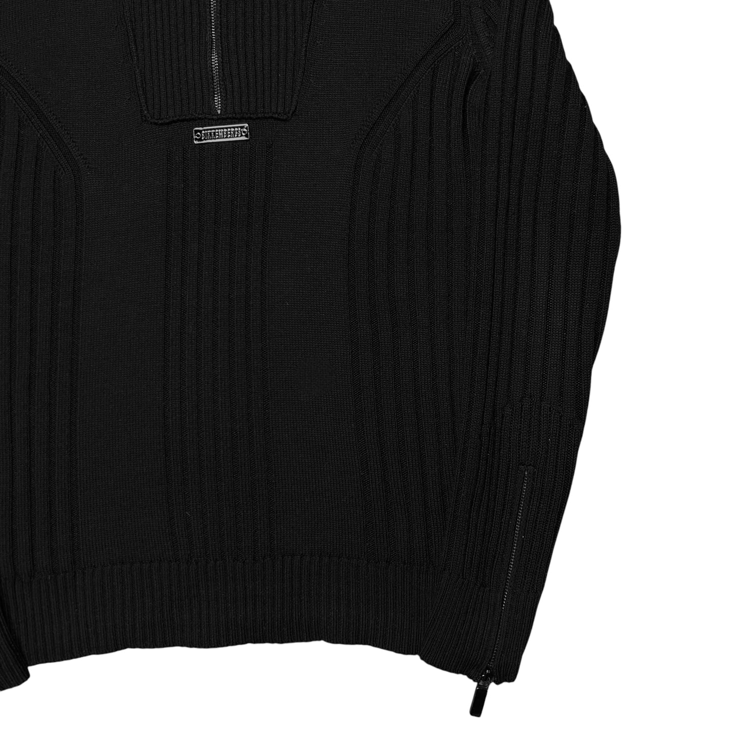 Dirk Bikkembergs Multi Rib Half Zip Sweater
