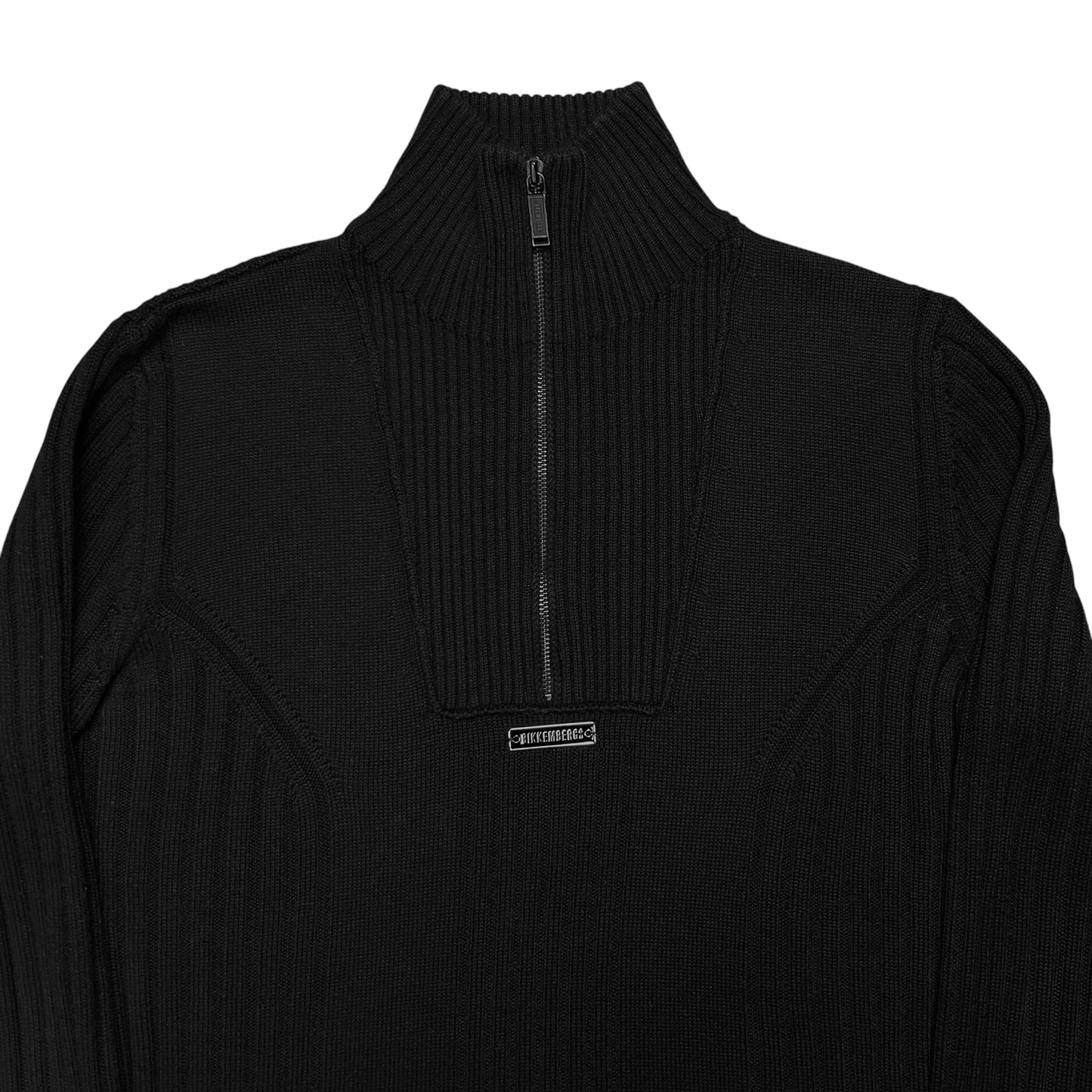 Dirk Bikkembergs Multi Rib Half Zip Sweater
