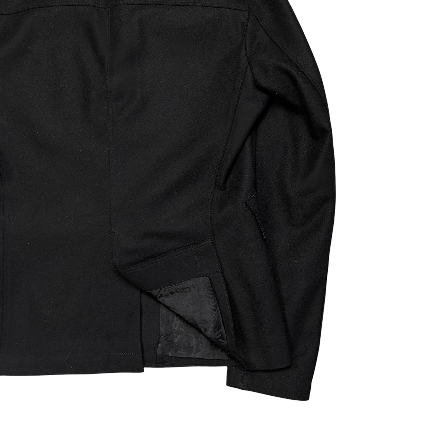 Dirk Bikkembergs Leather Pocket Metal Clip Military Blazer
