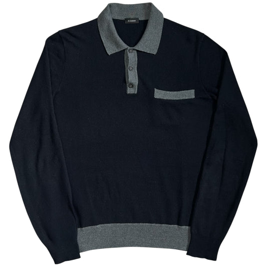 Jil Sander Contrasted Wool Polo Sweater - AW08