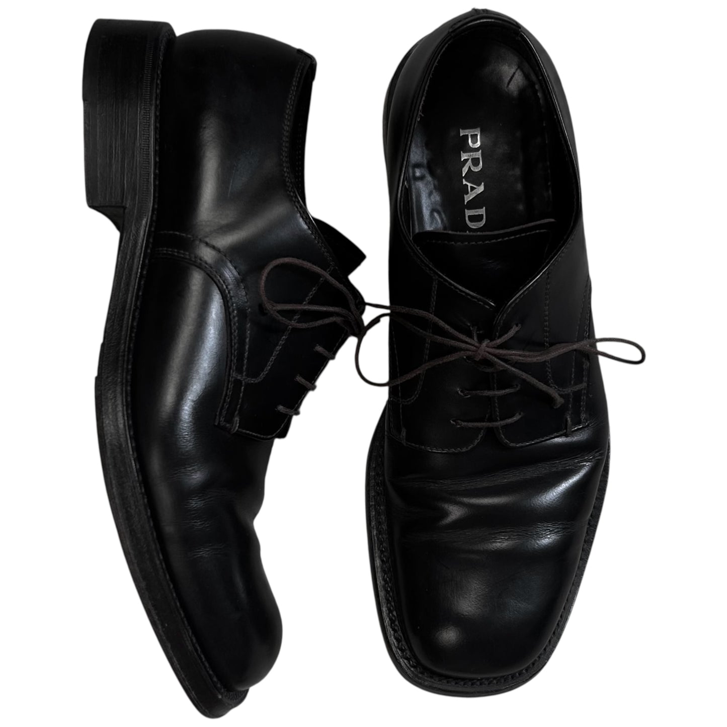 Prada Square Toe Classic Derbies