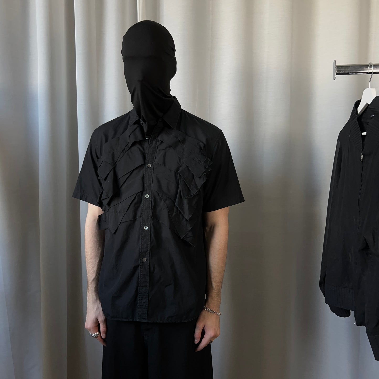 Comme des Garcons Homme Plus Patchwork Ruffle Shirt - SS21