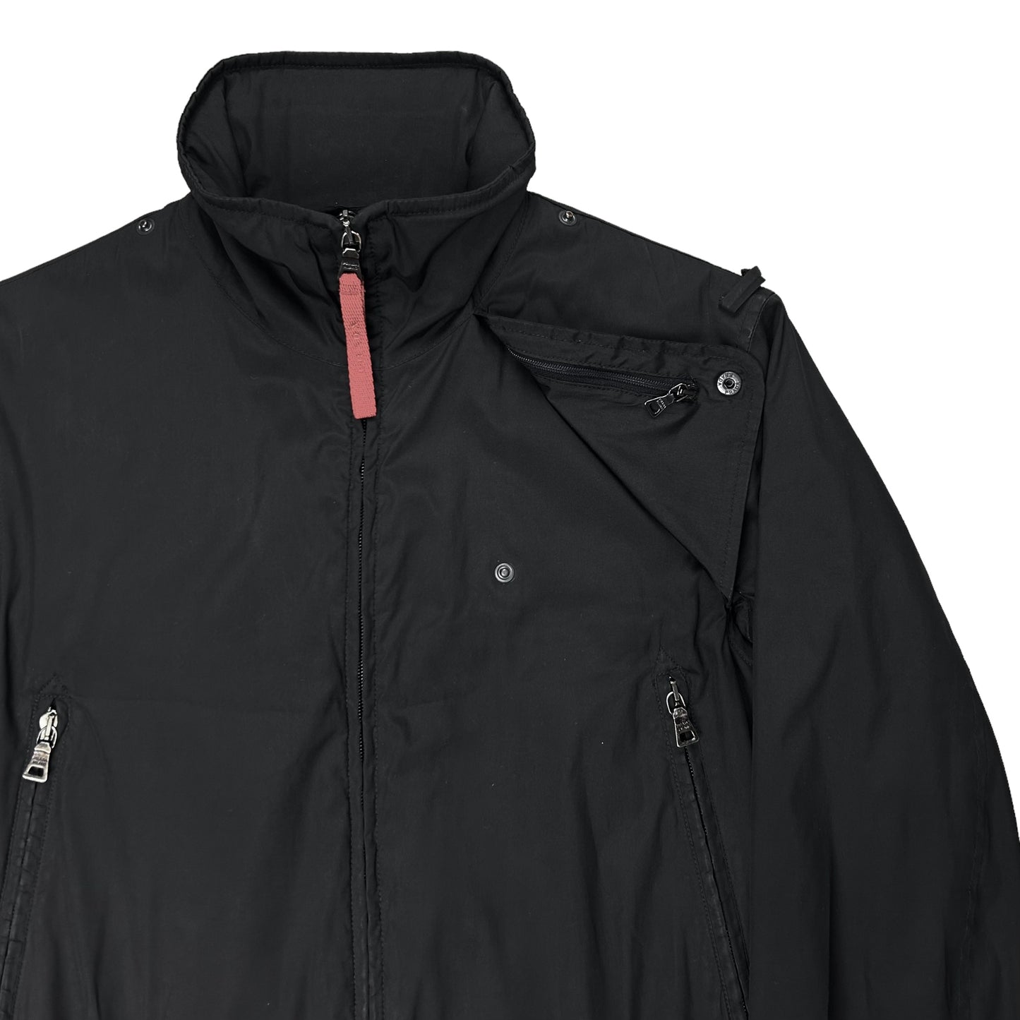Prada Chest Layered Utility Flight Jacket