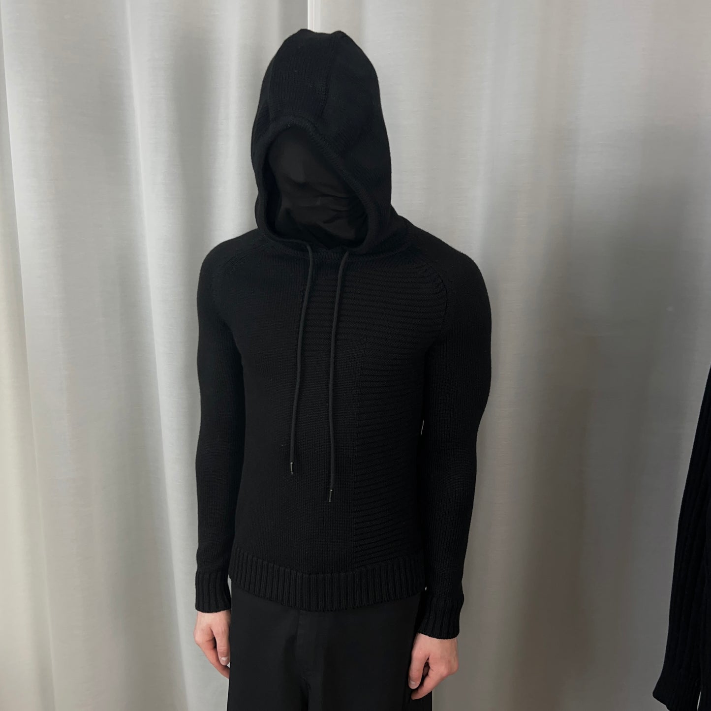 Dirk Bikkembergs Dual Textured Knit Hoodie