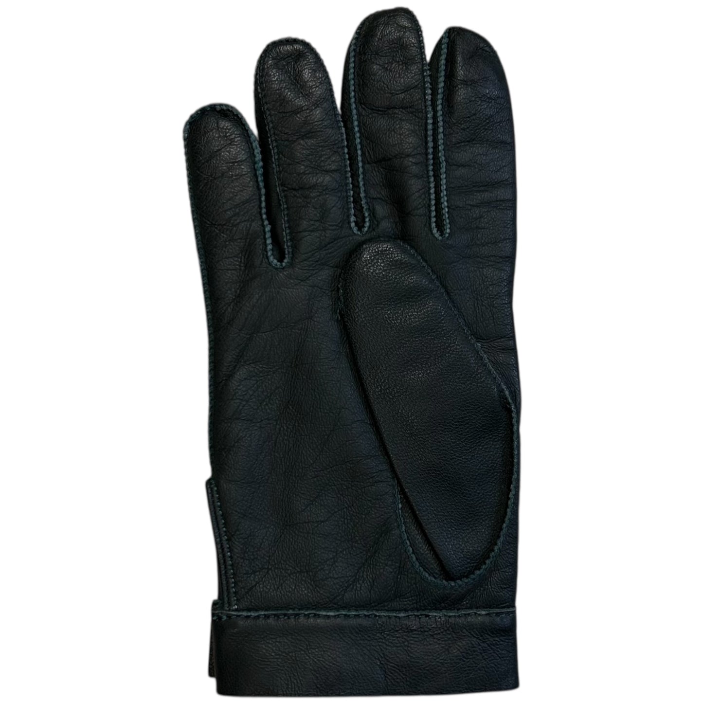 Jil Sander Contrast Sitch Leather Snap Gloves