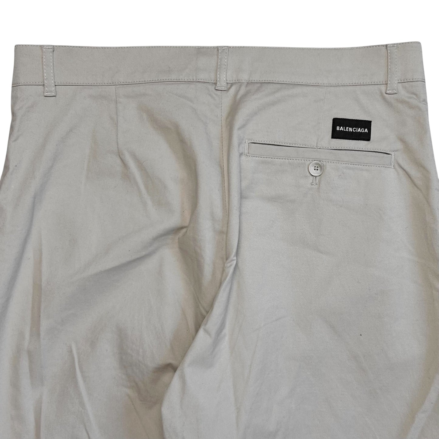 Balenciaga Wide Logo Tab Chino Trousers - SS18