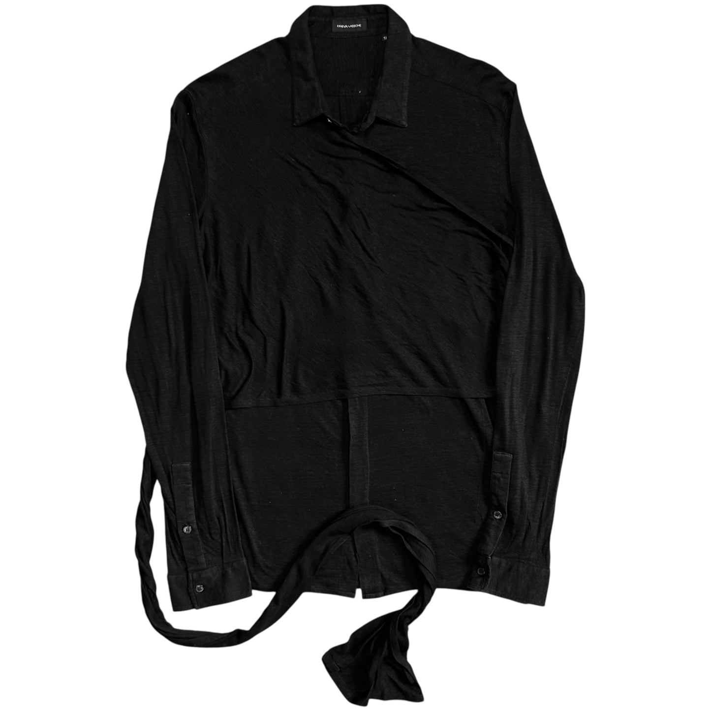 Kris Van Assche Asymmetric Wrap Layer Scarf Shirt
