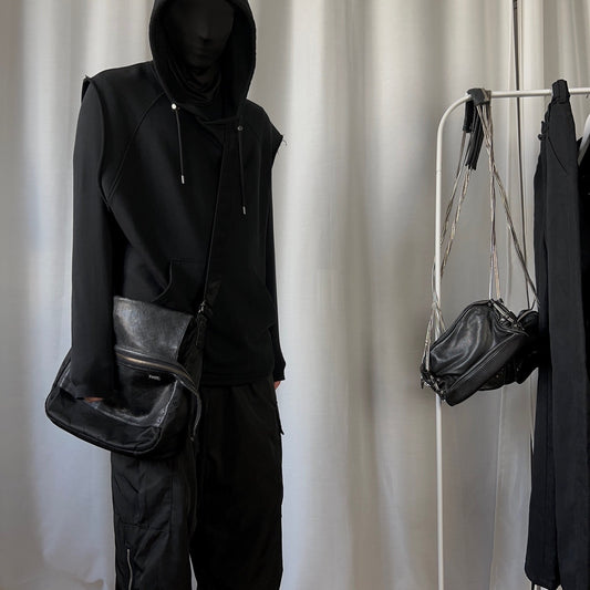 Y’Saccs Yohji Yamamoto Leather Flap Messenger Bag
