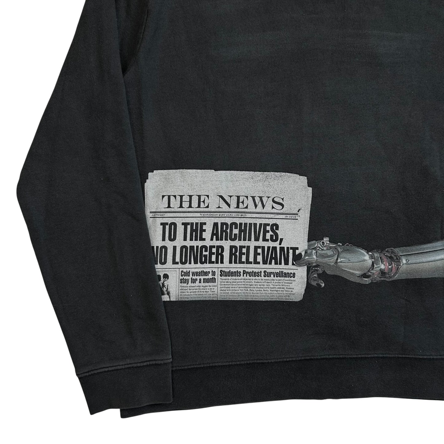 Raf Simons Newspaper RS Zip Hoodie - AW15