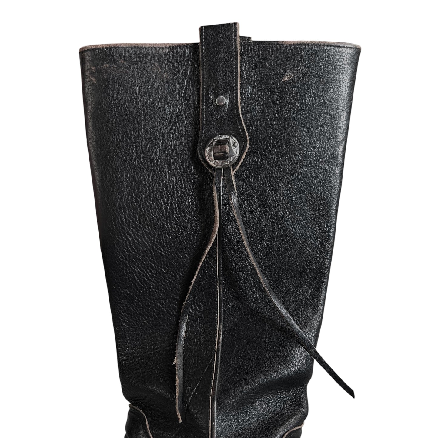 Balenciaga Distressed Harness String Western Boots