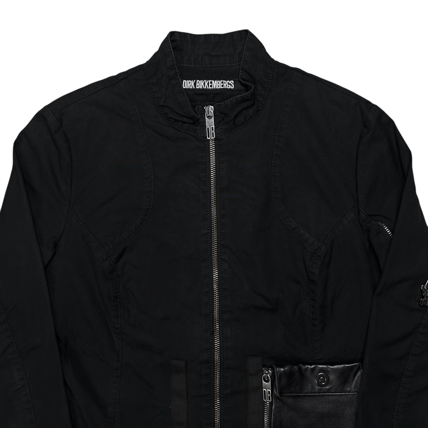 Dirk Bikkembergs Detachable Leather Pocket Work Jacket