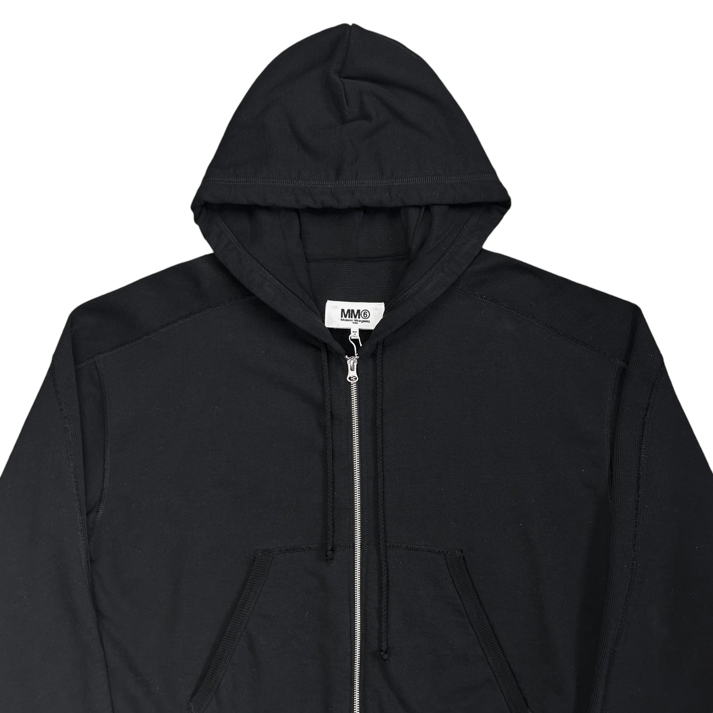MM6 Maison Margiela Rib Panelled Zip Hoodie - SS23
