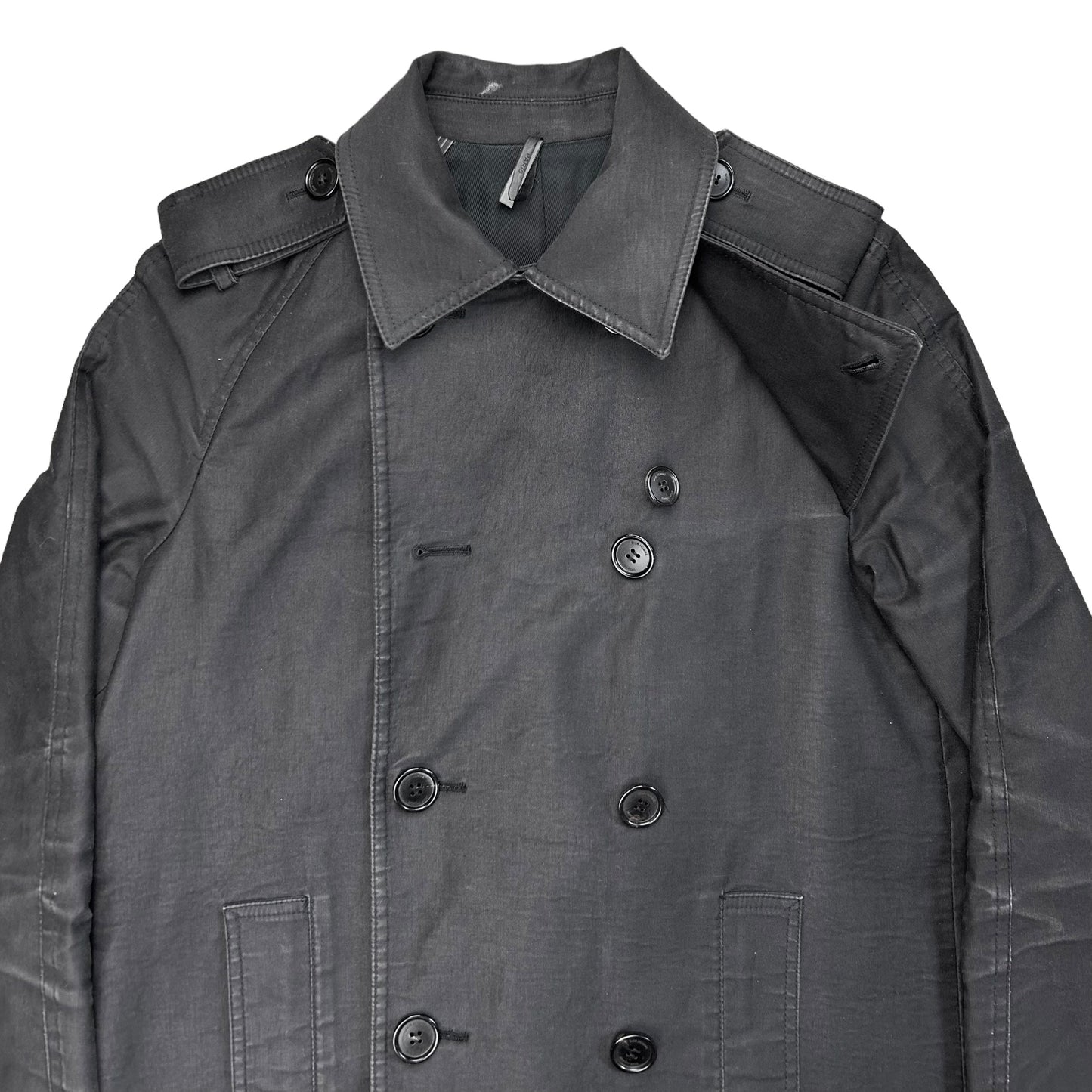 Dior Homme Short Double Breasted Military Trench Coat - SS07