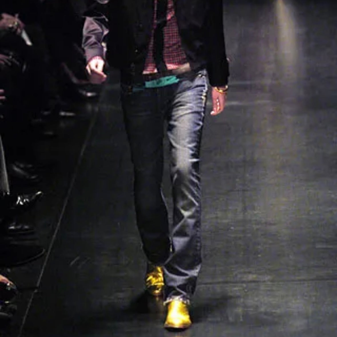 Dior Homme Distressed Indigo Slim Jeans - AW05