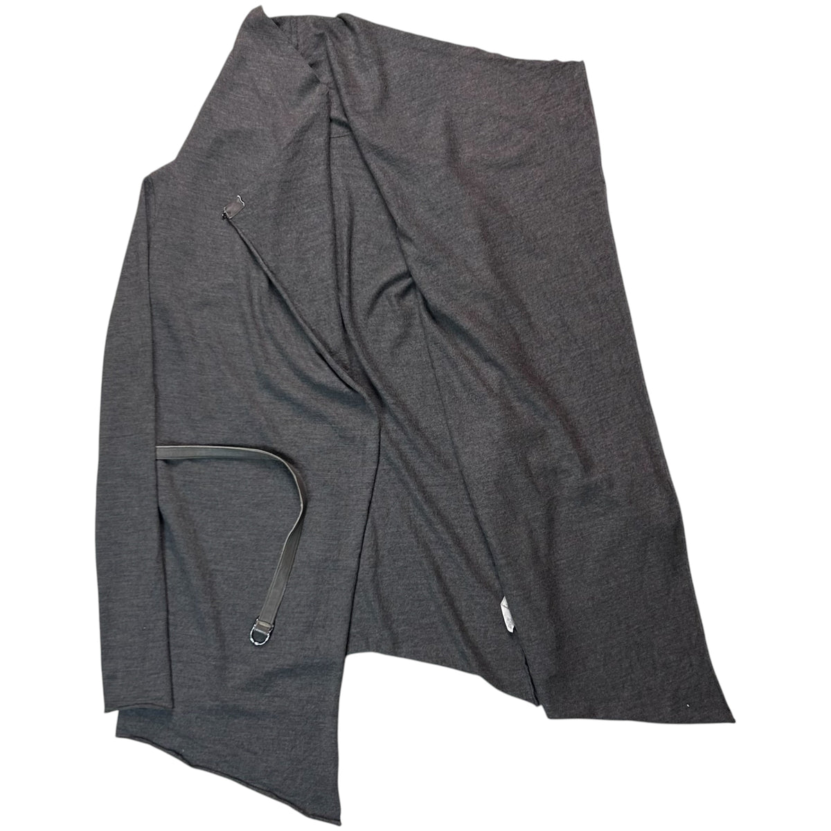 Helmut Lang Leather Belted Drape Cardigan - AW13