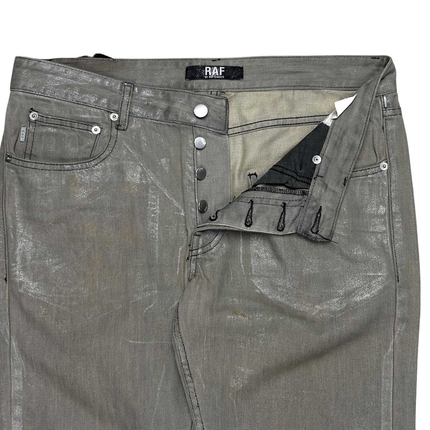 RAF by Raf Simons Waxed Slim Jeans