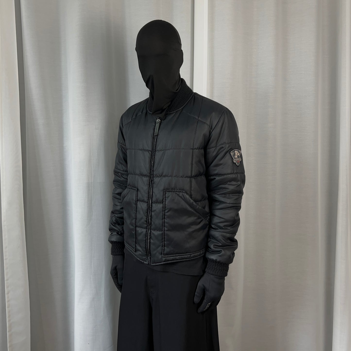 RAF by Raf Simons Sleeve Patch Quilted Bomber Jacket