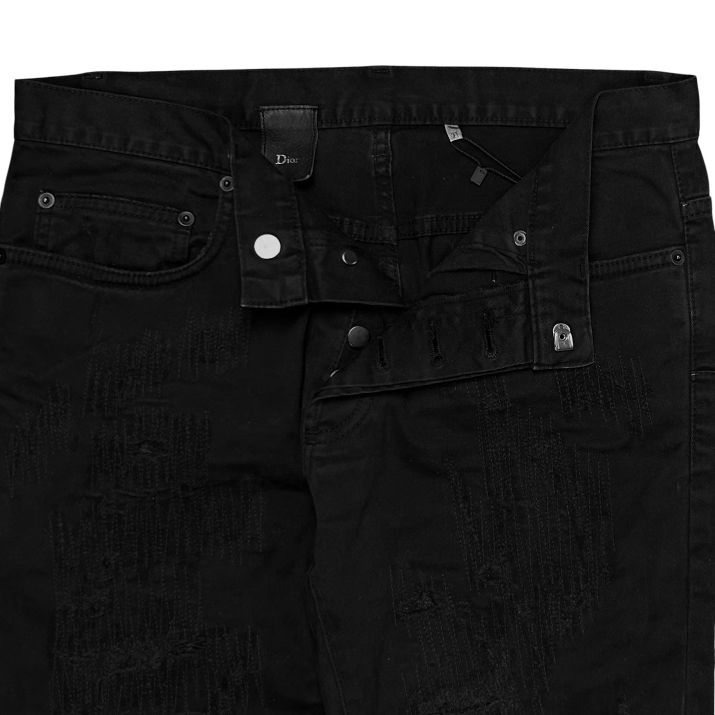 Dior Homme Stitch Repaired Skinny Jeans - AW11