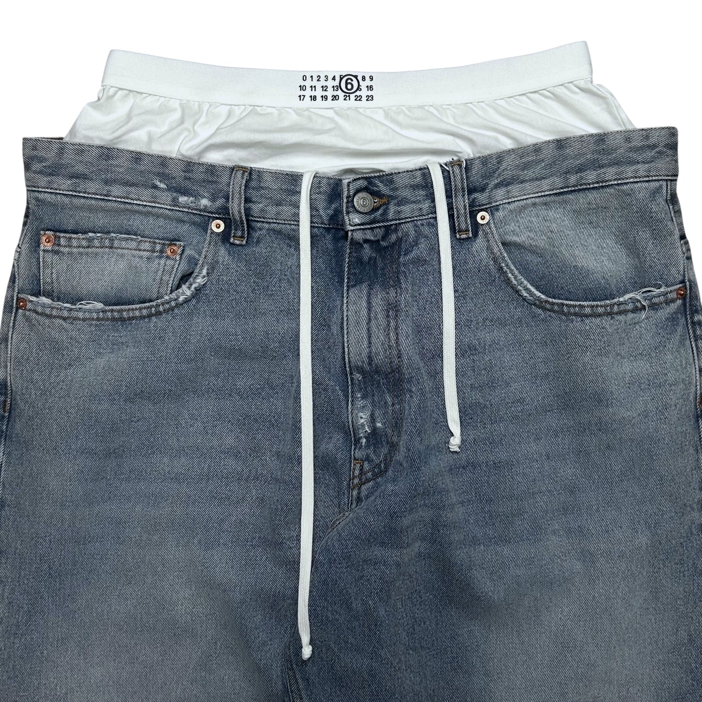 MM6 Maison Margiela Wide Boxershort Waist Jeans - AW23
