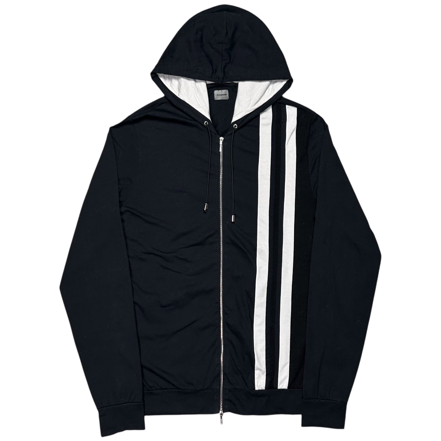 Jil Sander Double Striped Zip Hoodie - SS15
