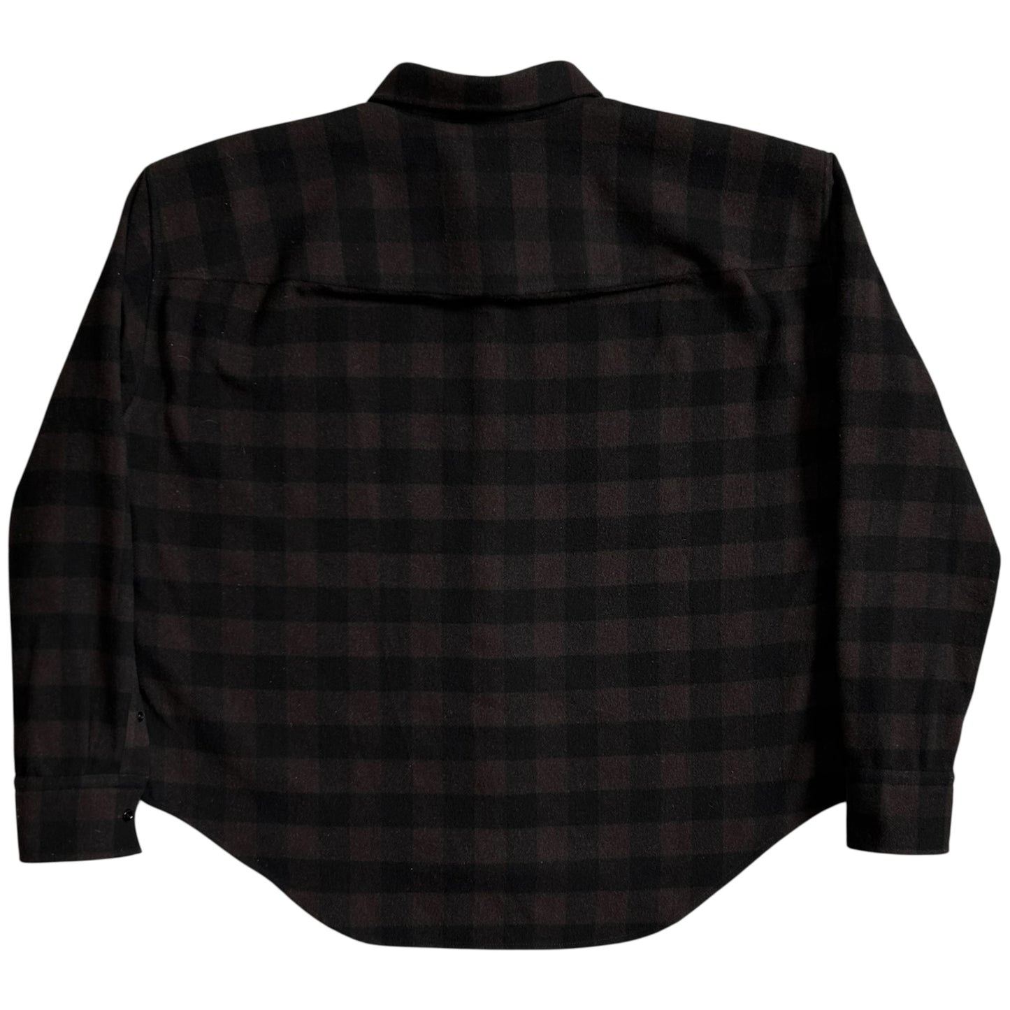Balenciaga Padded Shoulder Check Flannel Shirt - SS17