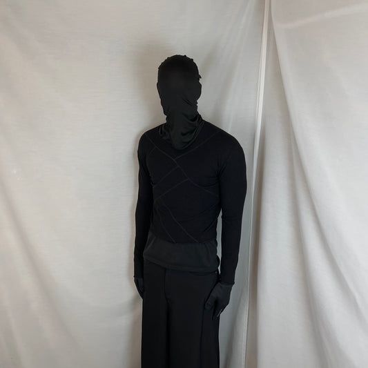 Yohji Yamamoto Cropped Asymmetric Seam Sweater