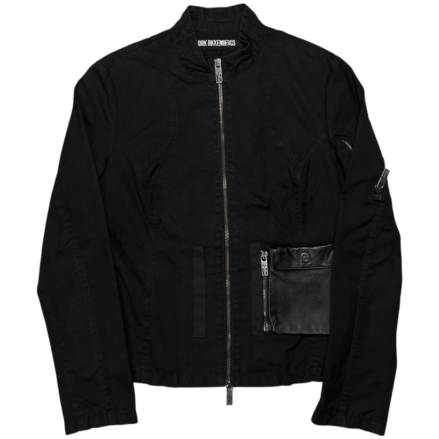 Dirk Bikkembergs Detachable Leather Pocket Work Jacket