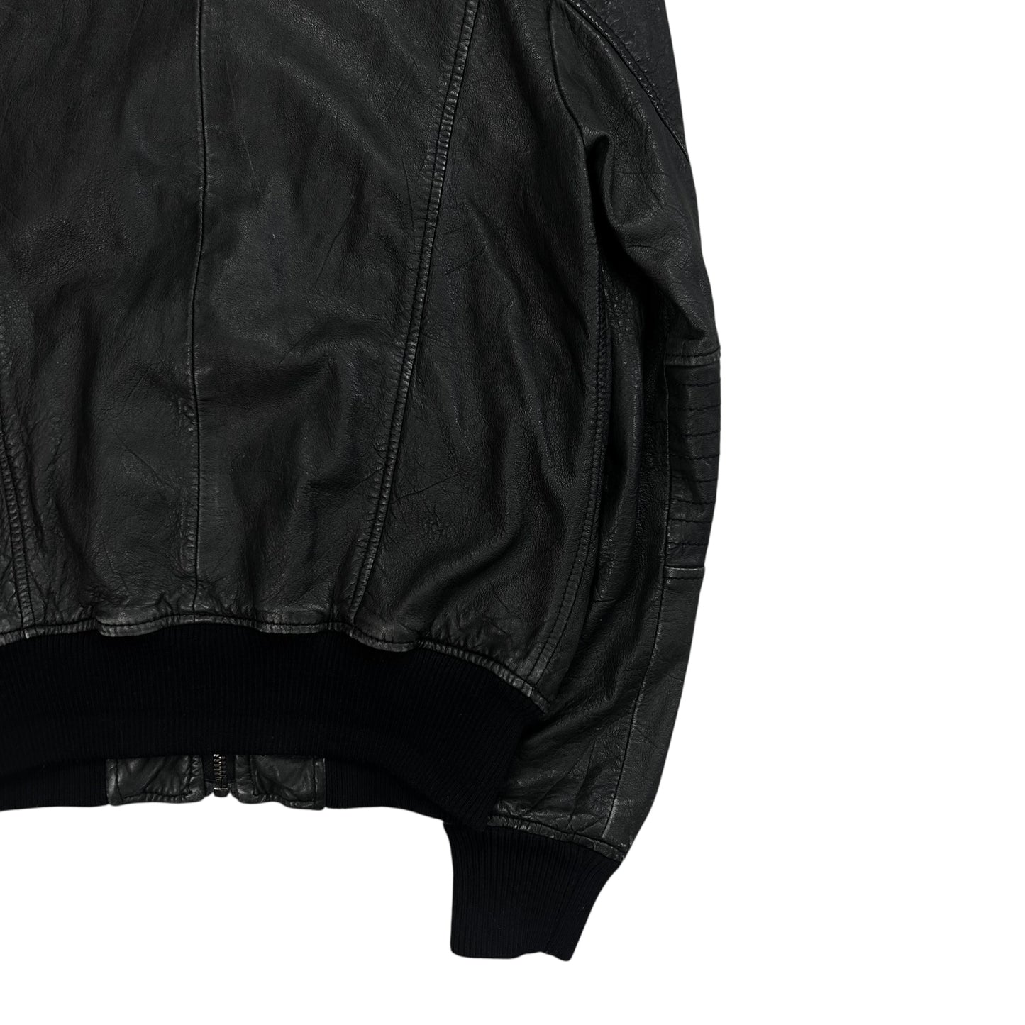 Dirk Bikkembergs Cargo Flight Leather Jacket
