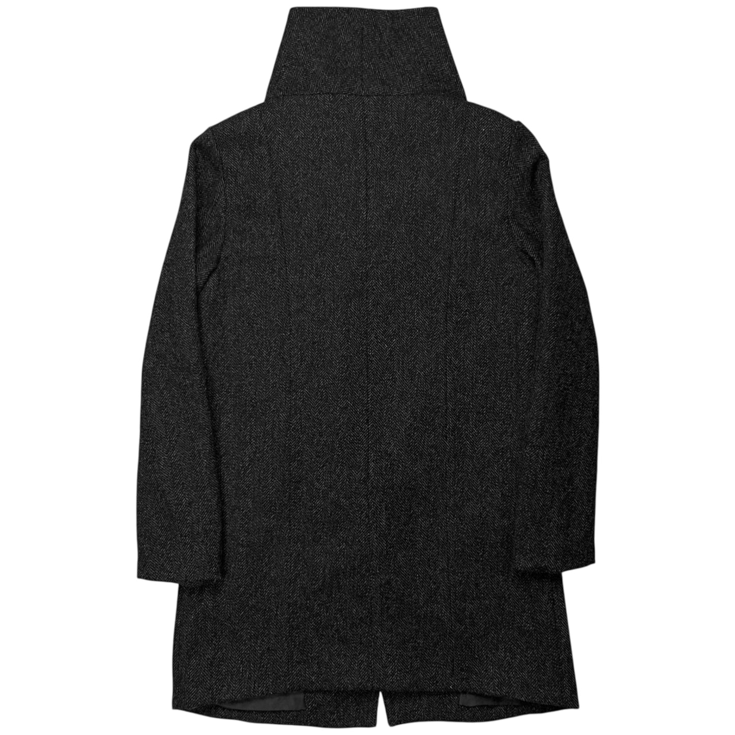 Ann Demeulemeester Asymmetric Drape Collar Wool Overcoat - AW14