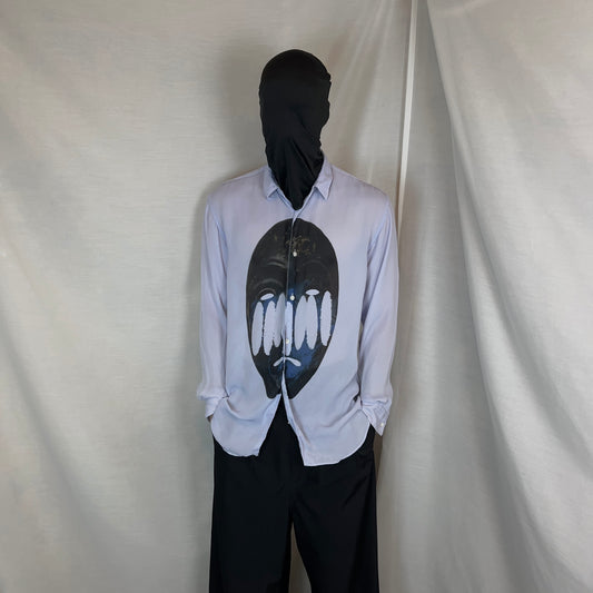 Comme des Garcons Shirt Disorted Face Fluid Shirt - SS19
