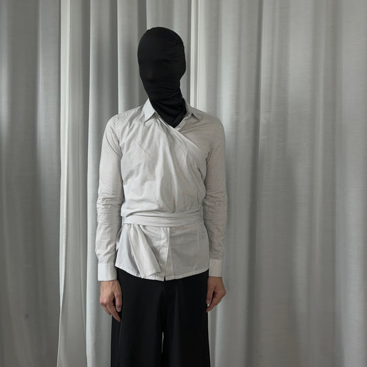 Kris Van Assche Asymmetric Wrap Layer Scarf Shirt