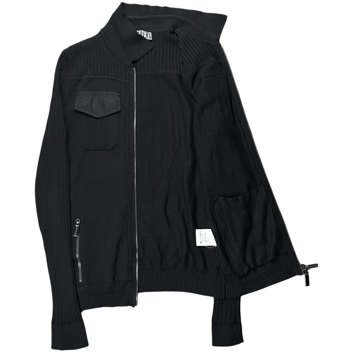Dirk Bikkembergs Multi Zip Cargo Rib Knit Sweater - SS08