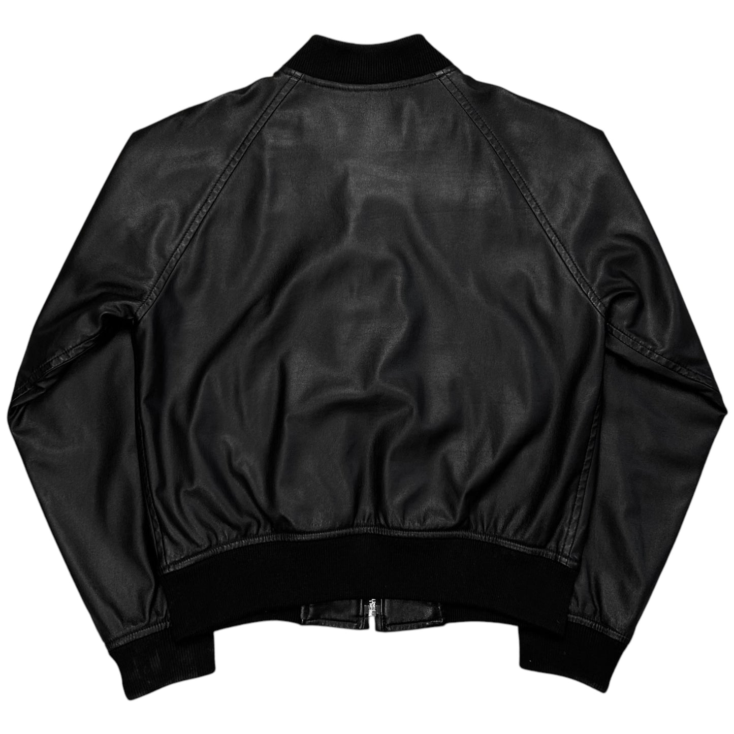 Comme des Garcons BLACK Cropped Synthetic Leather Bomber Jacket - AW11