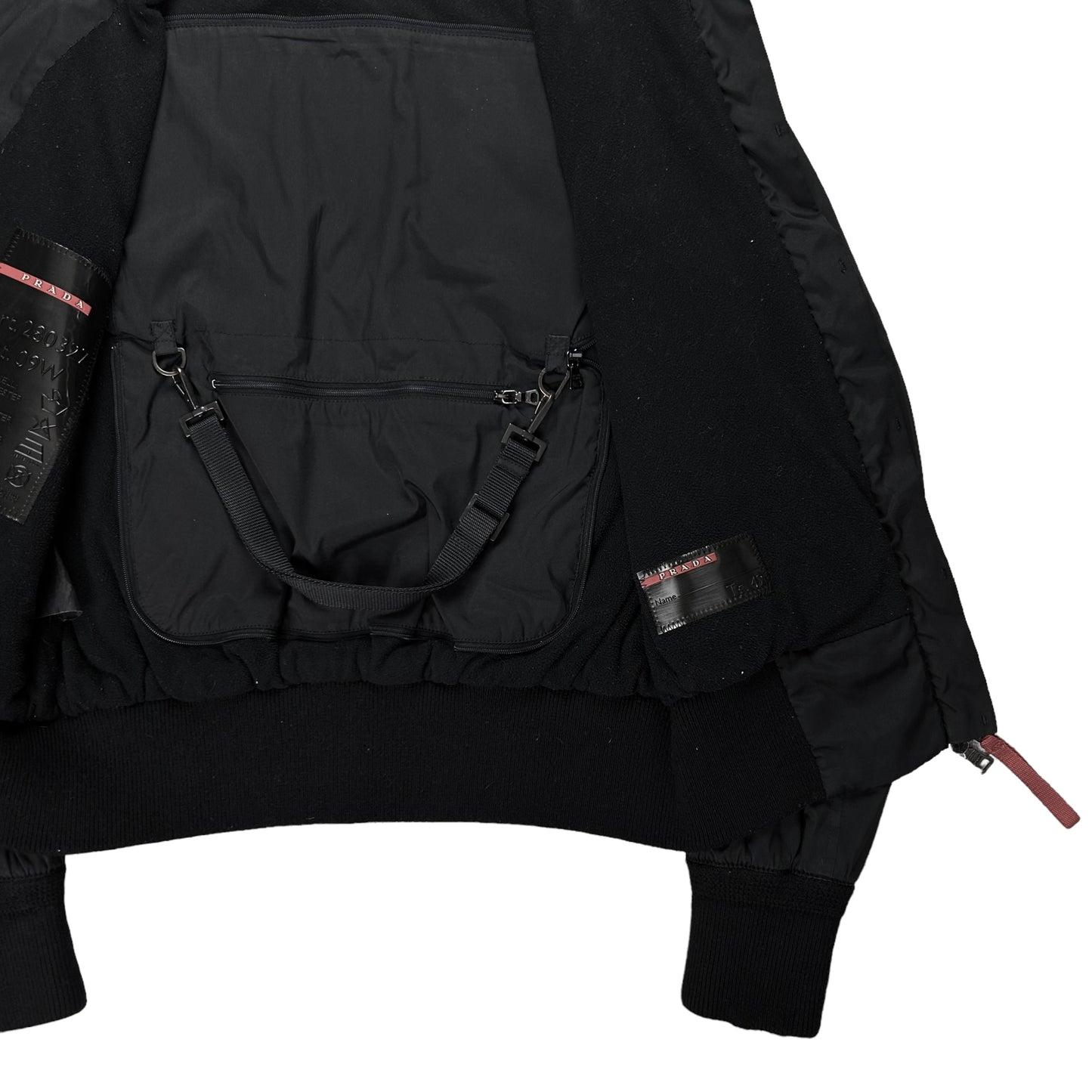Prada Chest Layered Utility Flight Jacket
