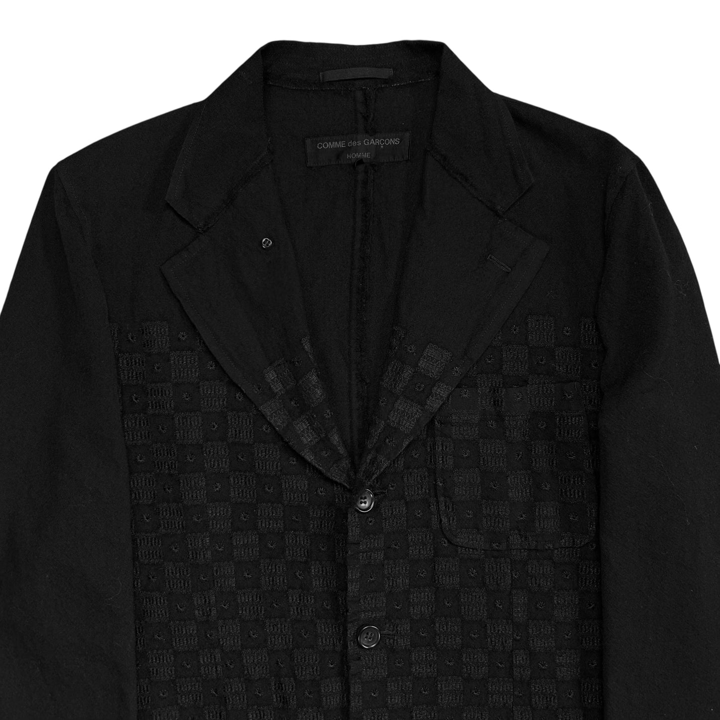 Comme des Garcons Homme Embroidered Check Blazer - AW02