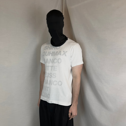 Comme des Garcons Shirt Bianco Reversed Print T-Shirt