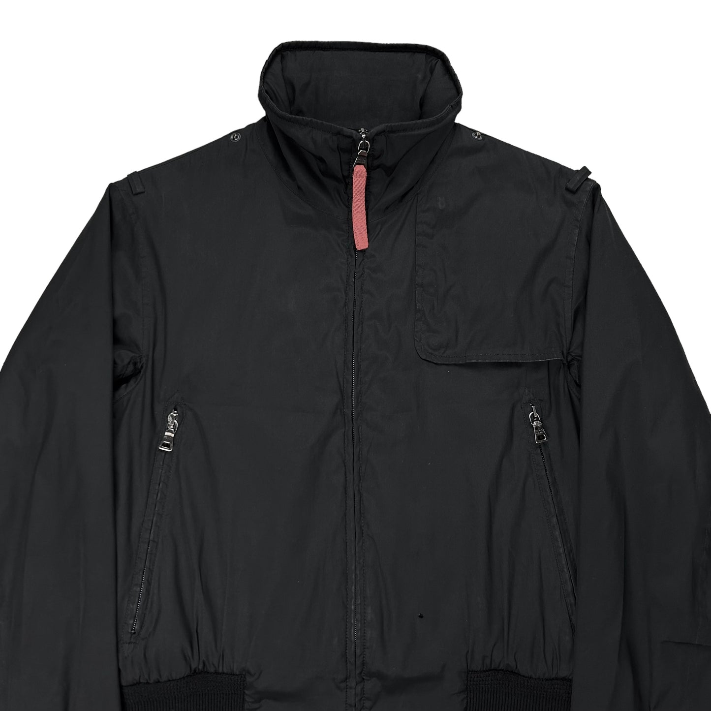 Prada Chest Layered Utility Flight Jacket